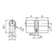 Cylindre double profilé PZ 8800 NuG nombre de clés 3 gl.BKS-4