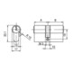 Cylindre double profilé PZ 8800 NuG nombre de clés 3 gl.BKS-4