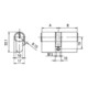 Cylindre profilé double PZ 8812 50/75mm NuG les deux touches numériques 3 versch.-schl.-3