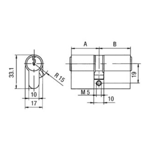Cylindre profilé double PZ 8812 50/75mm NuG les deux touches numériques 3 versch.-schl.