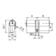 Cylindre profilé double PZ 8812 70/80mm NuG les deux touches numériques 3 versch.-schl.-4