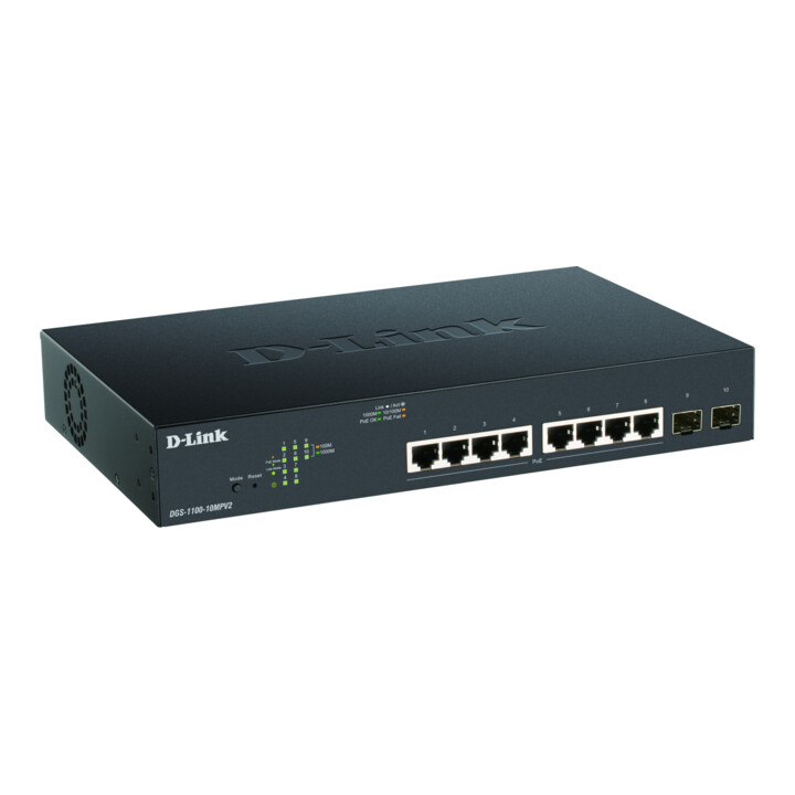 D-Link Commutateur intelligent Gigabit DGS-1100-10MPV2 10 ports PoE+