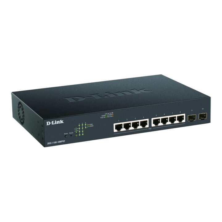 D-Link Gigabit Smart Switch DGS-1100-10MPV2 10-Port PoE+