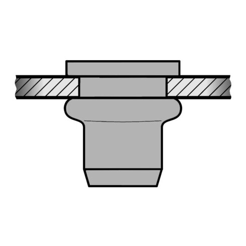 Gesipa Dadi per rivetti ciechi, alluminio M 4x6x13