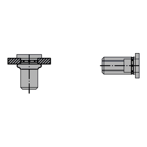 Gesipa Dadi per rivetti ciechi PolyGrip, alluminio M 6x9x18