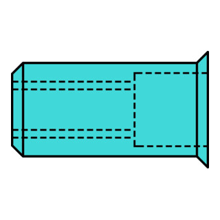 Gesipa Dadi per rivetti ciechi, acciaio inox A2, testa piccola