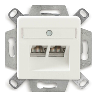 Dätwyler IT Infra Anschlussdose Cat.6A CSA Plus 2/8 RAL9010 435060