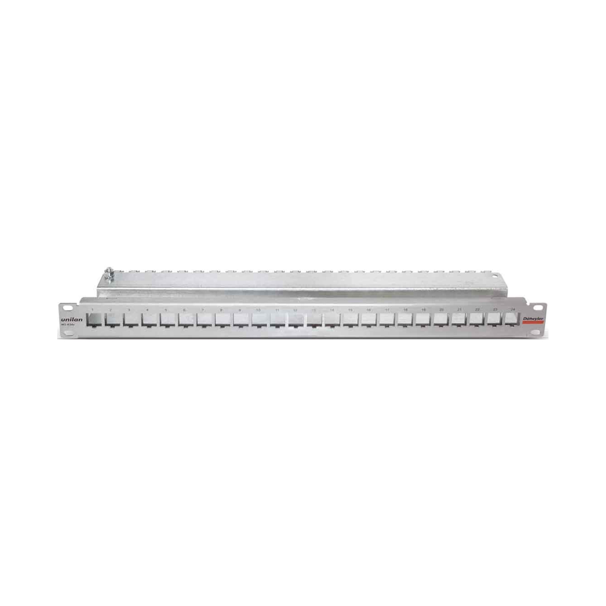 Dätwyler IT Infra Patchpanel MS-K24 19Z. 1HE, RAL7035 440041 ; Daetwyler