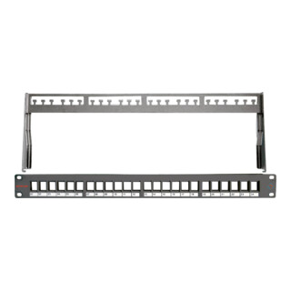 Daetwyler PatchPanel KS 19 pouces vide 24 ports noir RAL9005