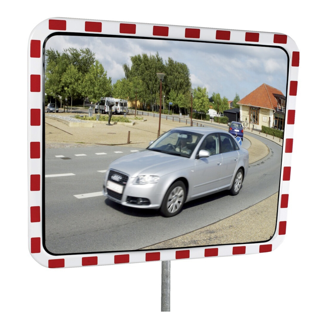Dancop Miroir de circulation anti-givre carré L600xH400 mm pour extérieur surface miroir inox