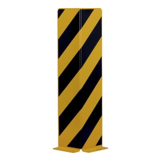 Dancop Protection de démarrage profilé en L 800 mm jaune noir, revêtement poudre