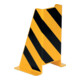 Dancop Protection d'entrée profil U 160 mm jaune noir poudré