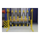 Dancop Scherengitter H 1050mm L bis 3600mm gelb/schwarz stationär mit Standfuß