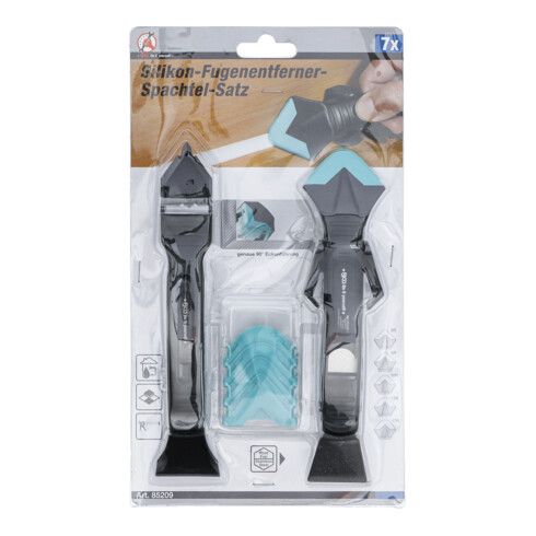 Décolleur de joint silicone et jeu de spatules 7 pièces BGS