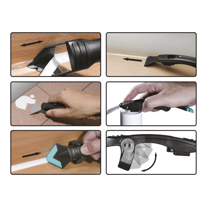 Décolleur de joint silicone et jeu de spatules 7 pièces BGS