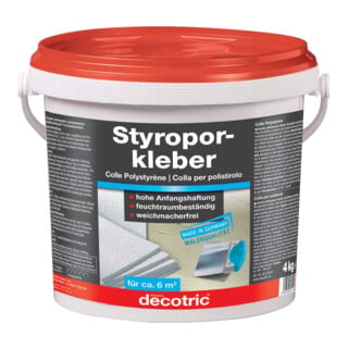 decotric Styroporkleber 4kg, Eimer gebrauchsfertig