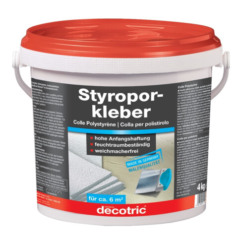decotric Styroporkleber 4kg, Eimer gebrauchsfertig
