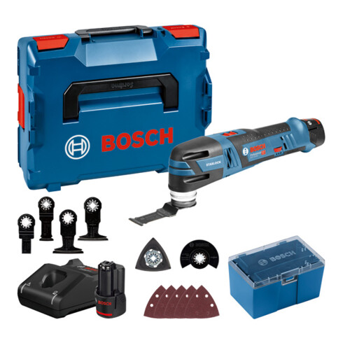 Découpeur-ponceur sans fil Bosch GOP 12V-28 avec batterie et L-BOXX