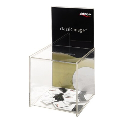 Deflecto Spendenbox 66001 211x213x381mm glasklar