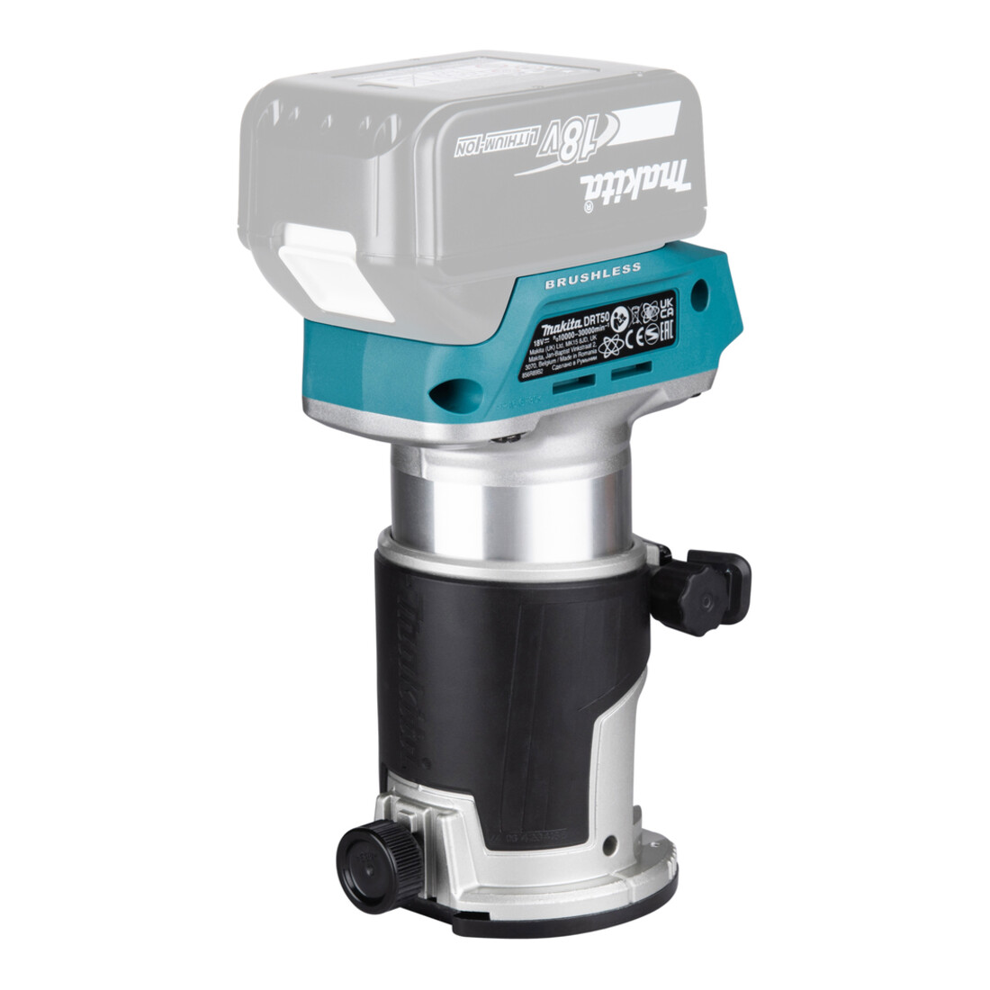 Défonceuse/affleureuse sans fil Makita DRT50Z Ø 6 et Ø 8 mm version solo