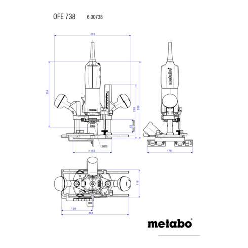 Défonceuse Metabo OFE 738 carton