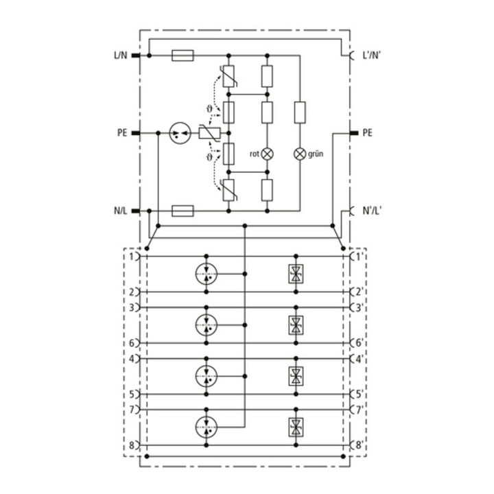 DEHN Adaptateur ÜS DEHNprotector DRRO 230 LAN 100 DPRO LAN100