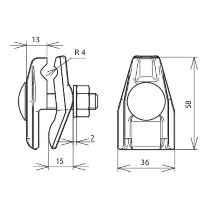 DEHN Anschlussklemme TG/tZn Fl 0,4-12 f.Rd 7-10 AK710FRM10X#371009