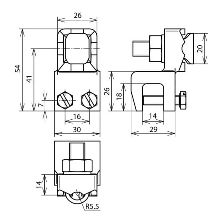 DEHN Anschlussklemme TG/tZn Fl 1-12 f.Rd 7-10 370 014