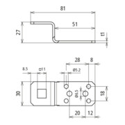 DEHN Anschlusslasche Z-Form Al D11mm ALZFB1111B5265L81AL-5