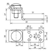 DEHN Anschlusslasche Z-Form Al Rd6-10 ALZFKB610STTZ#377100-3