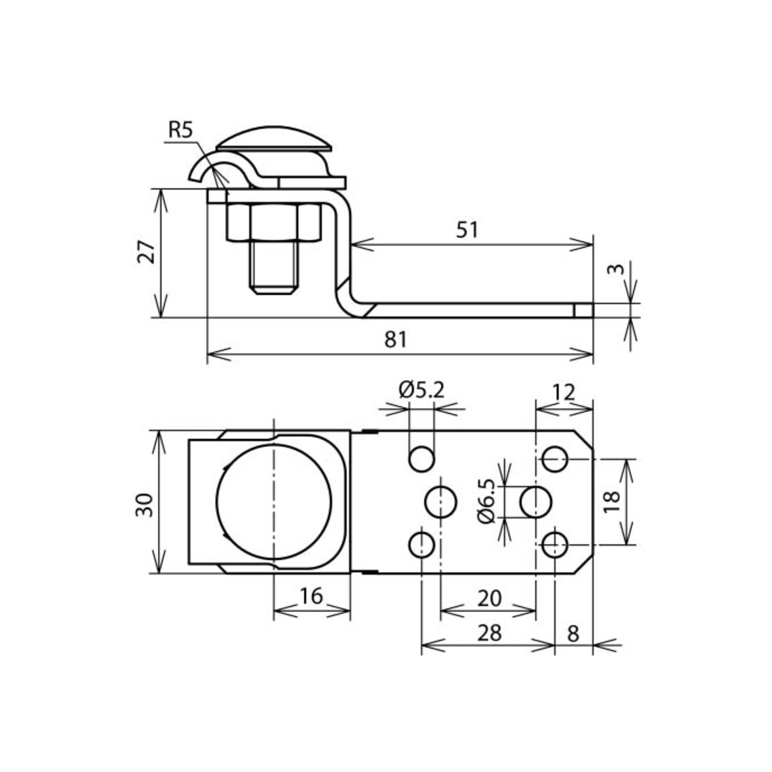 DEHN Anschlusslasche Z-Form Al Rd6-10 ALZFKB610STTZ#377100