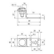 DEHN Anschlusslasche Z-Form Al Rd6-10 ALZFKB610STTZ#377100-5