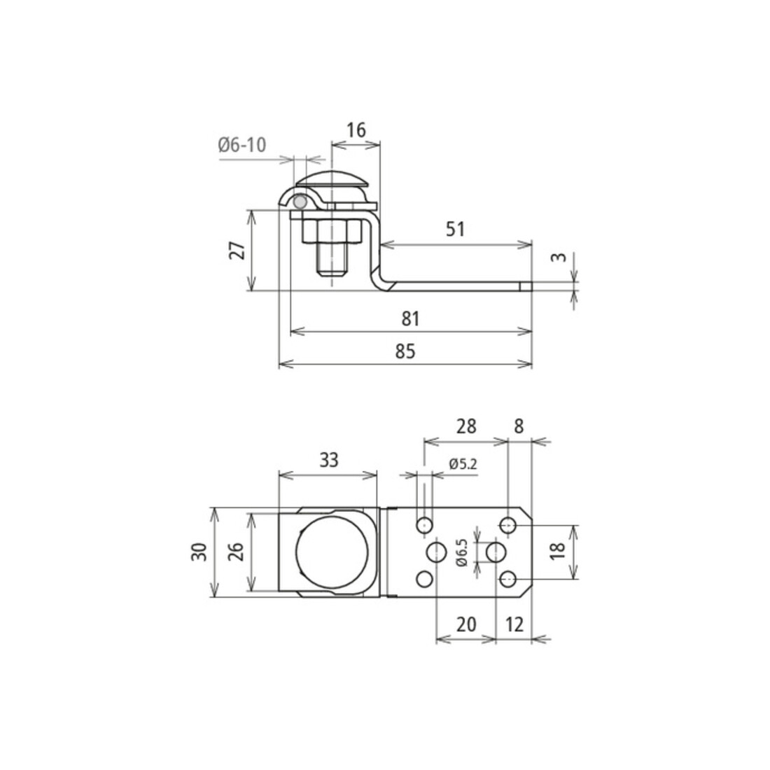 DEHN Anschlusslasche Z-Form Al Rd6-10 ALZFKB610STTZ#377100