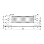 DEHN Bande de pontage Al 50 mm² L180 mm UEBBL180B105B65AL-3