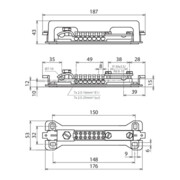 DEHN Barre d'égalisation de potentiel 7x2,5-16 Fl 30x3,5 PAS 9AK-5