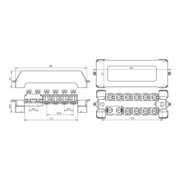 DEHN Barre d'égalisation de potentiel K12 10x2,5-95/Rd10 PAS 11AK-4