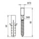 DEHN Befestigungsset 2 Schrauben+Dübel BS M10 PAS