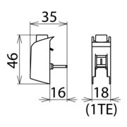 DEHN Borne de connexion à broche pour câblage V-V STAK 25-4