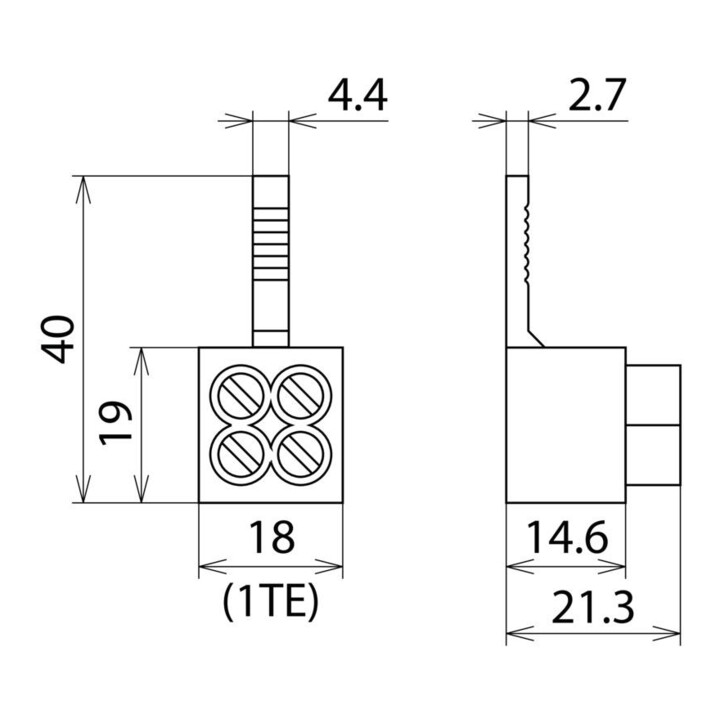 DEHN Bornes de connexion à broche 2x16mm² STAK 2X16