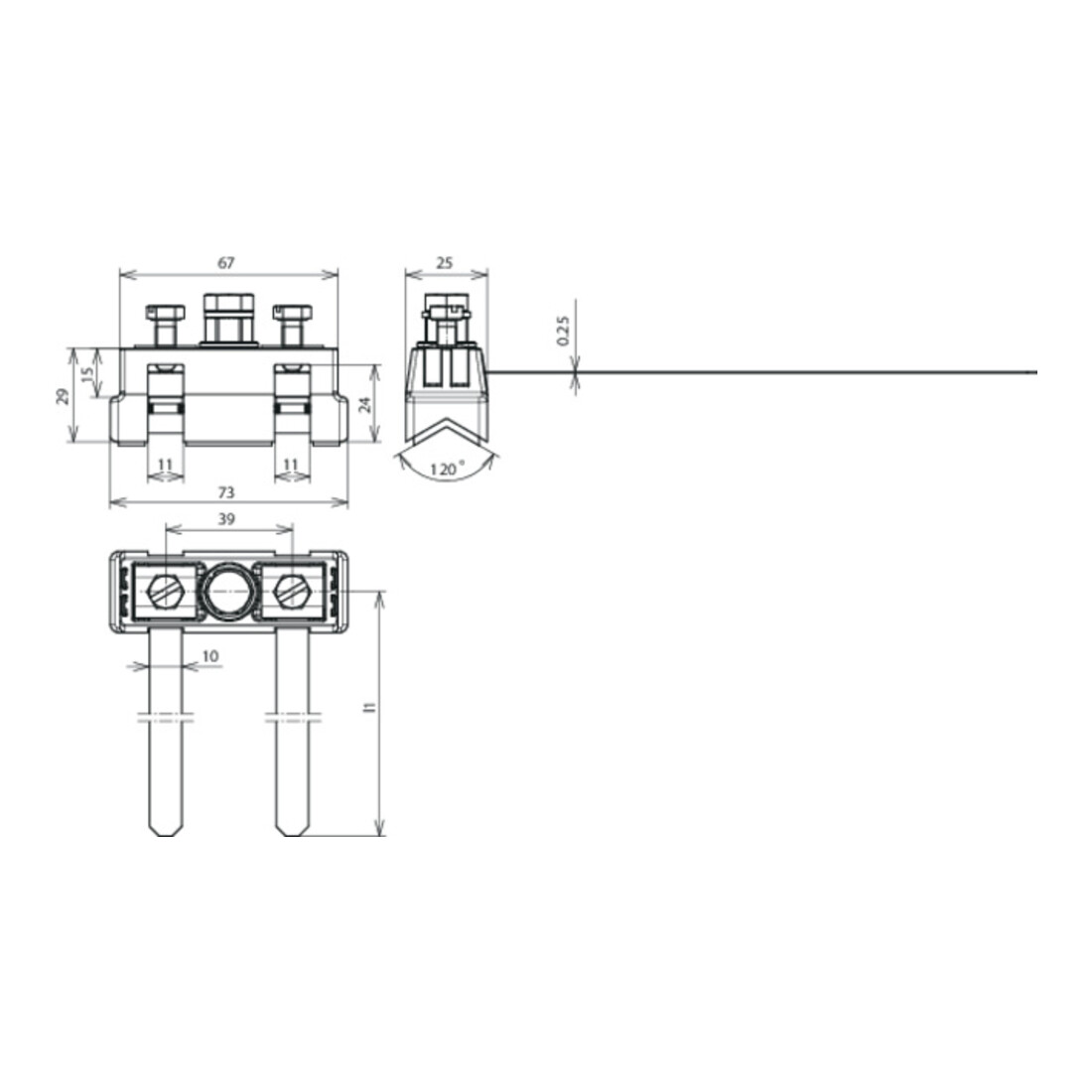 DEHN Collier de fixation Ex avec borne de connexion M8 EX BRS 27
