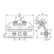 DEHN Collier de fixation pour grille pare-neige St/tZn 3-13mm 343 000-4