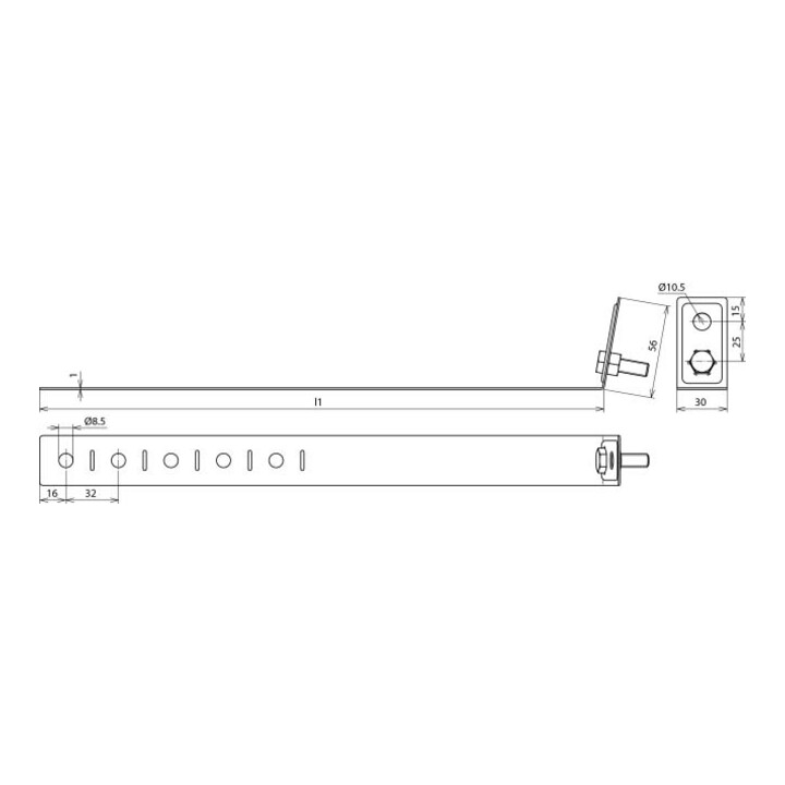 DEHN Collier de fixation pour tuyau de descente 60-150mm Acier/galvanisé RRSV60150B105STTZN