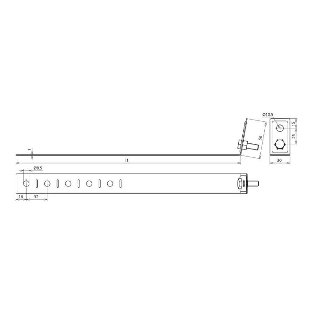 DEHN Collier de fixation pour tuyau de descente 60-150mm Acier/galvanisé RRSV60150B105STTZN