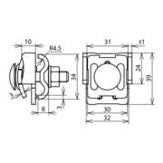DEHN Collier de fixation St/tZn 0,7-8mm FKDUL810KBF078STTZN-4