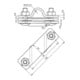 DEHN Collier de fixation TE St/tZn D25 pour Rd7-10 ASSTE25710FL40STTZN