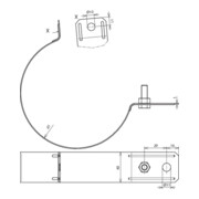 DEHN Collier de gouttière D 100 mm Acier zingué 420 100-4