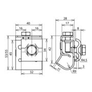 DEHN Collier de gouttière NIRO pour bourrelet 16-22 mm DRKDUL8.10W16.22V2A-4
