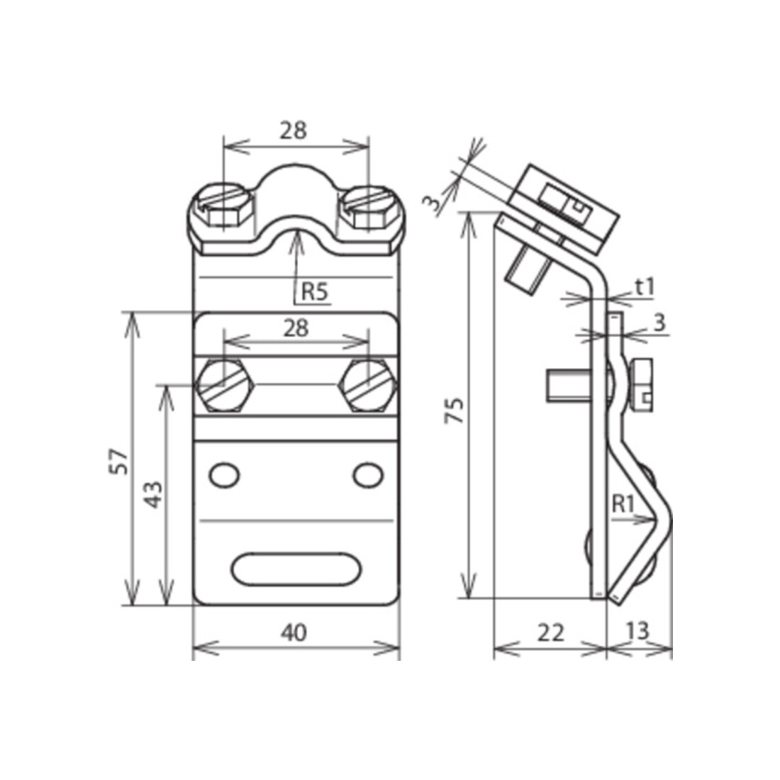 DEHN Collier de gouttière St/tZn pour bourrelet 13-25 DRKZS7.10W13.25STTZN