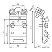 DEHN Collier de gouttière St/tZn pour bourrelet 13-25 DRKZS7.10W13.25STTZN-4
