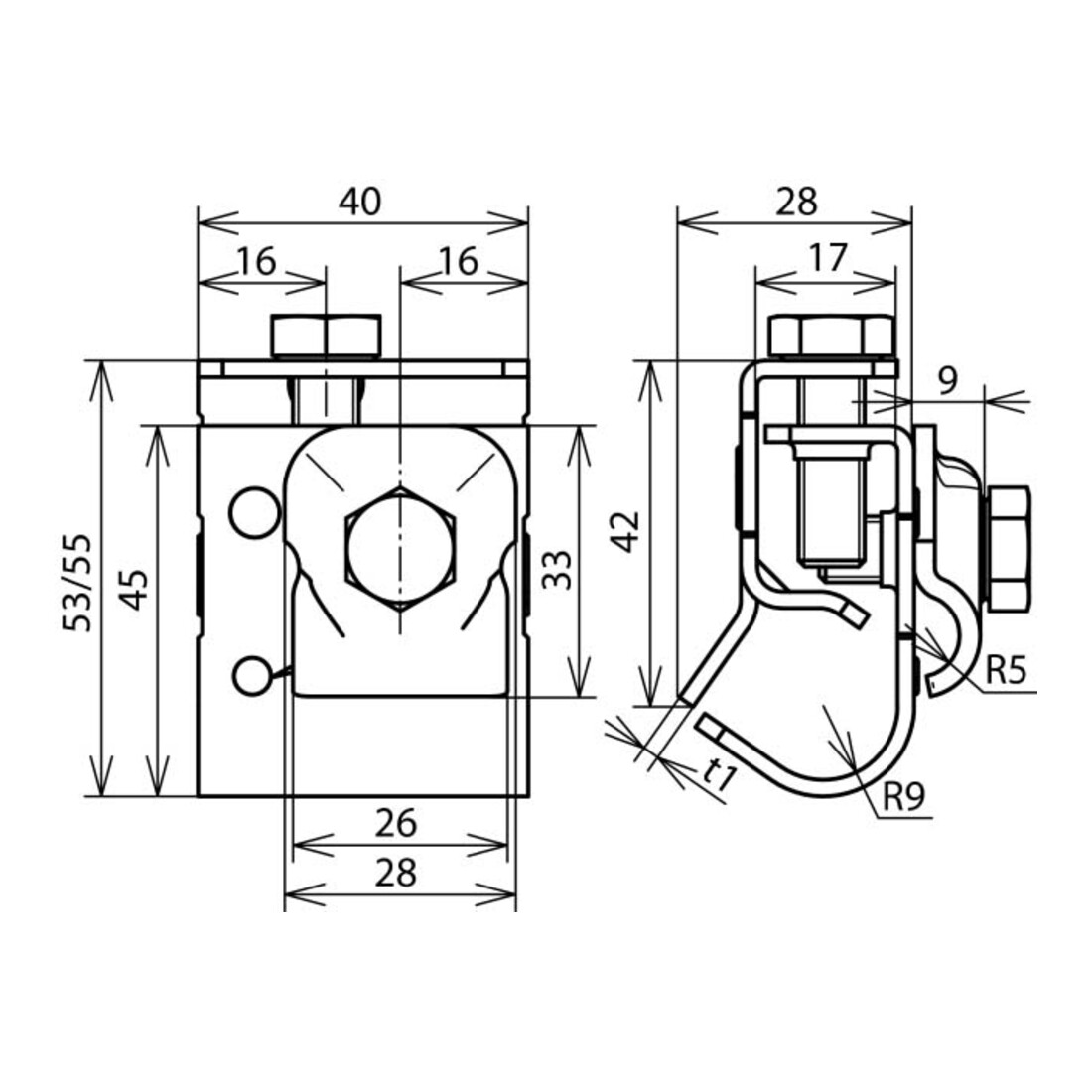 DEHN Collier de gouttière St/tZn pour bourrelet 16-22 DRKKB6.10W16.22STTZN